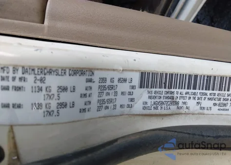 2002 Jeep Grand Cherokee Limited из США, поврежденный, VIN 1J4GX58N72C203308